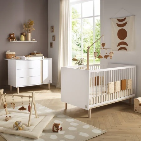 Duo XL Paloma bed 140x70cm + large chest of drawers