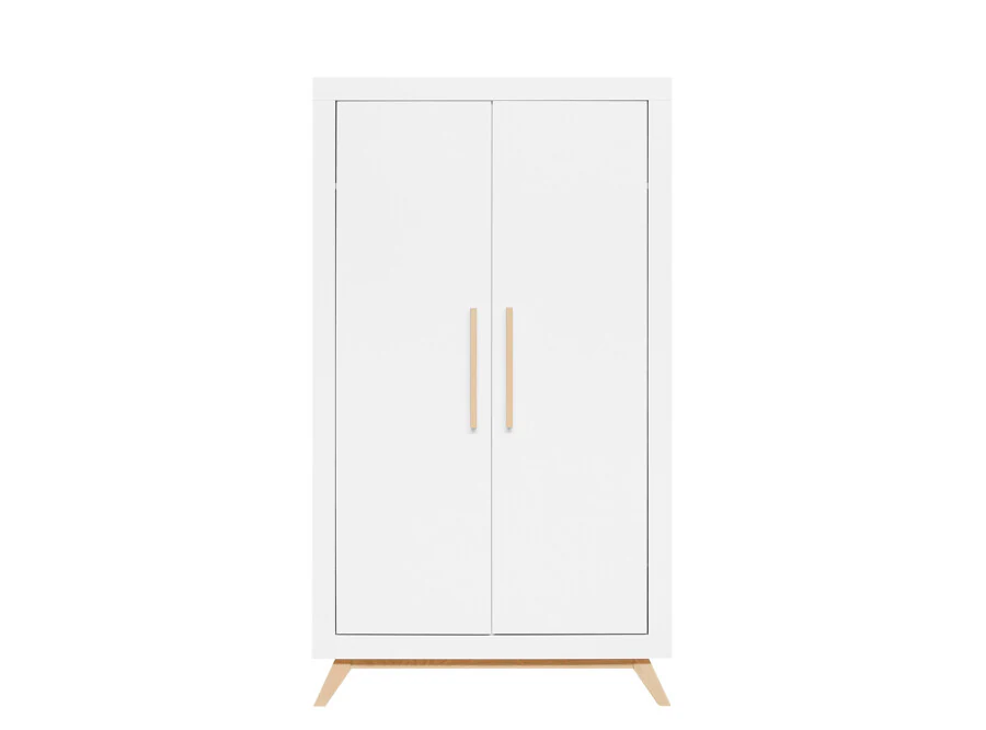 2-door wardrobe Fenna White/Natural